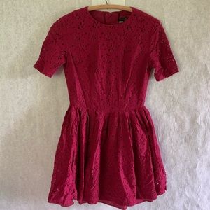 ASOS cranberry lace dress